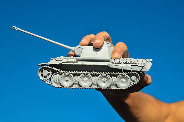 istock Old Ancient Vinatge Figurine Model Gray Tank 477665967