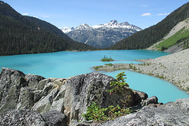 istock Spectacular Turquoise blue lake surronded by mountains 477670222