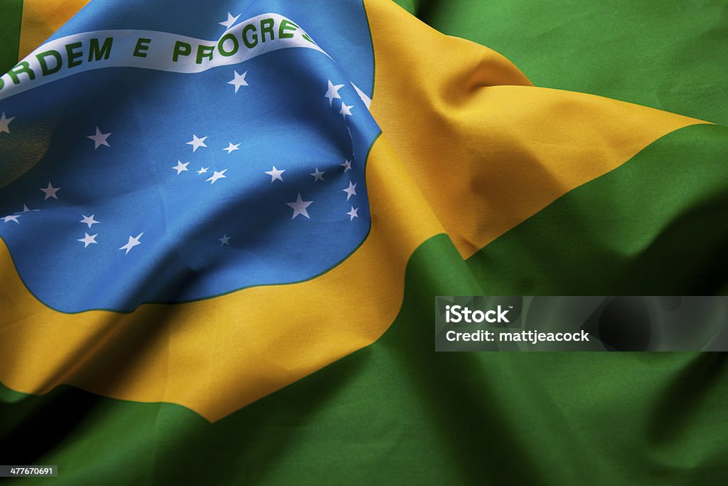 Brazilian flag background Brazil Stock Photo
