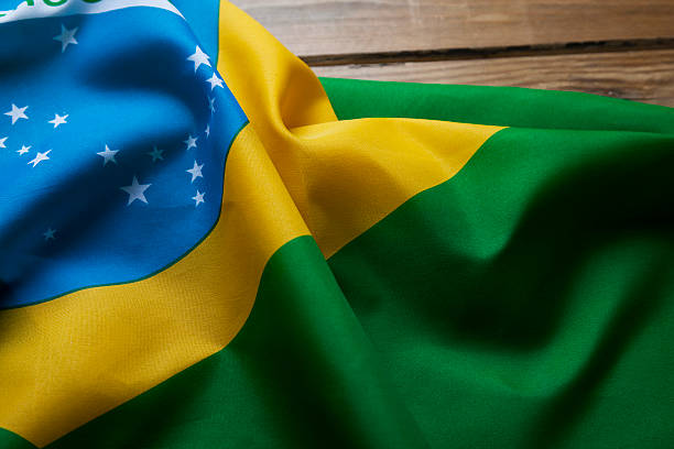 istock Brazilian flag background 477670727