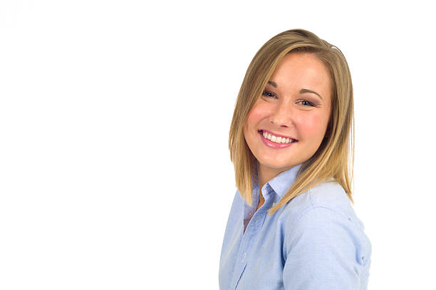 istock Young Blond female looking at the camera, smiling 477671329