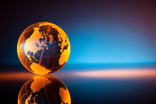 istock Golden Glass World Globe - Earth Backgrounds Global 477671465