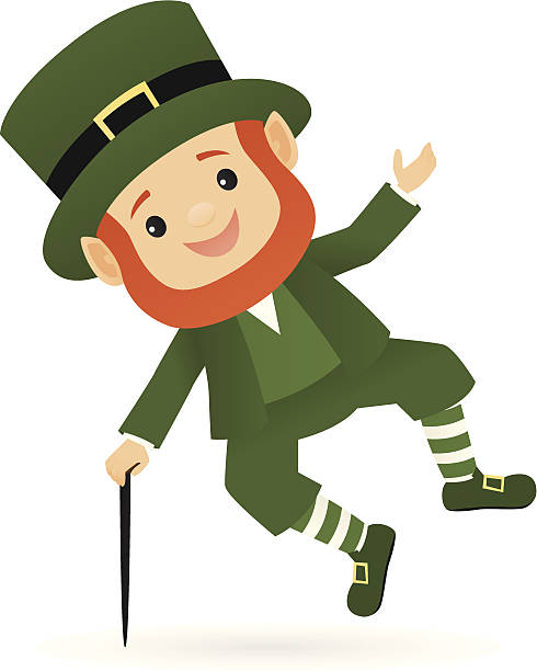 ilustraciones, imágenes clip art, dibujos animados e iconos de stock de duende irlandés - leprechauns