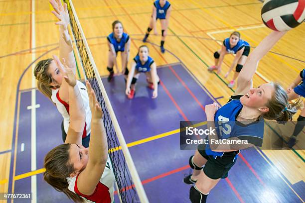 Varsity Volleyball - zdjęcia stockowe i więcej obrazów Zawodnik sportowy - Zawodnik sportowy, 16-17 lat, 18-19 lat