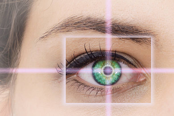 istock beautiful woman pointing to eye 477673290