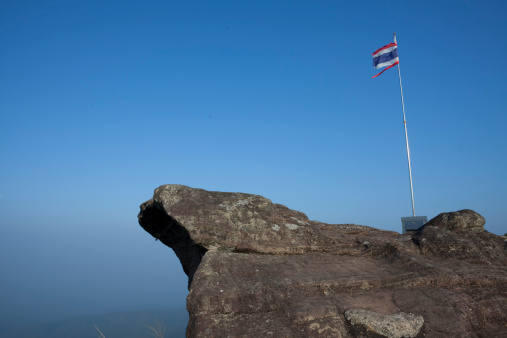 Thai flag on blue sky