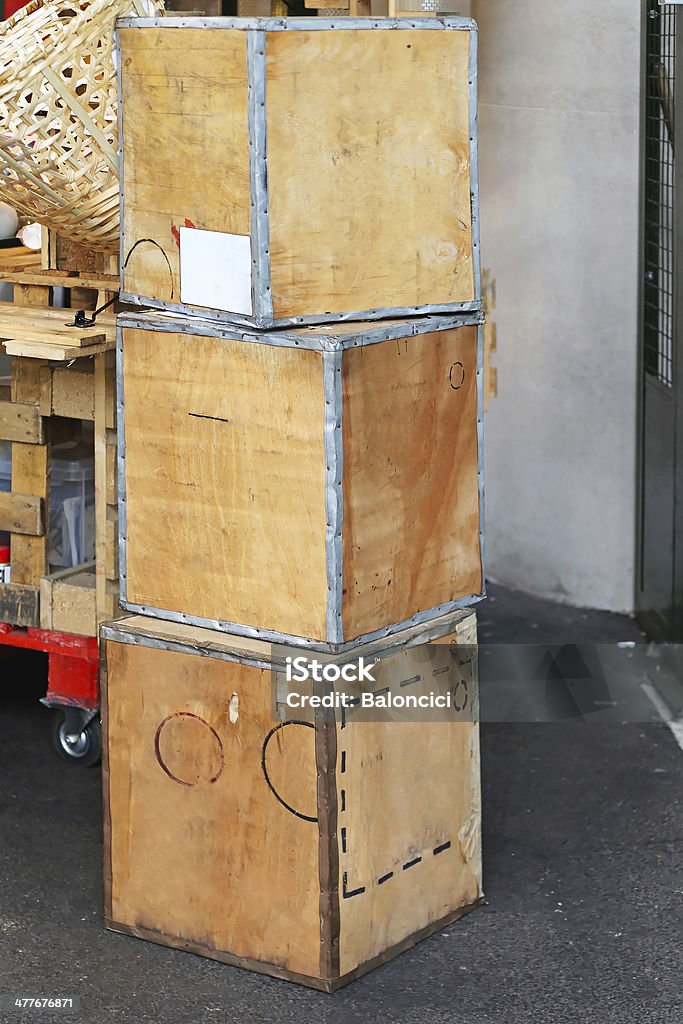 Transporte caixas de - Foto de stock de Armazém royalty-free