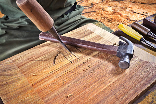 istock hands of the craftsman carve  with a chisel 477676927
