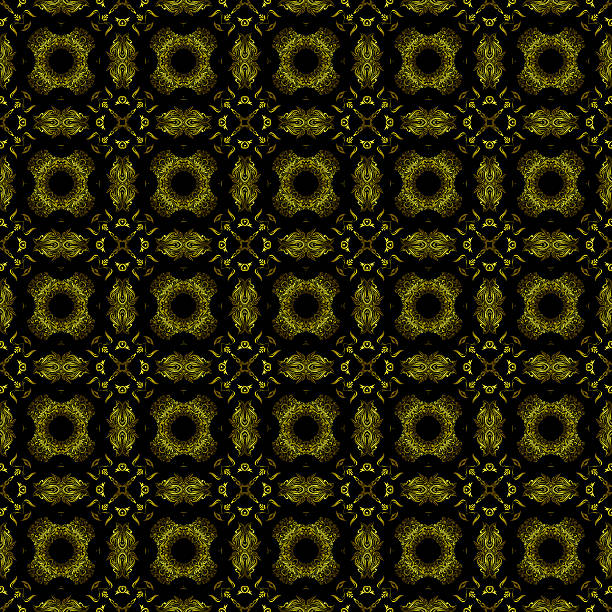 istock Decorative art, geometric pattern, symmetrical illustration, abstract fractals, seamless ornament. 477677627