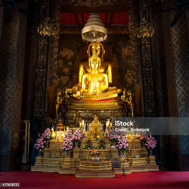 Złoty Budda W Wat Bowon Niwet - zdjęcia stockowe i więcej obrazów Architektura - Architektura, Azja, Budda