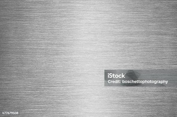 Gray Brushed Metal Texture Background Steel Or Aluminium Stock Photo - Download Image Now