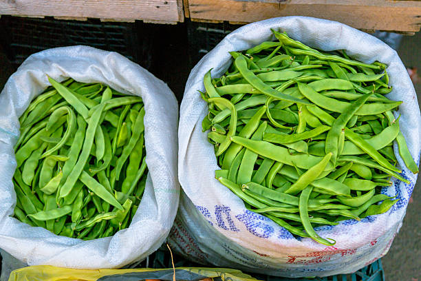 istock Two bags of green beans 477682048