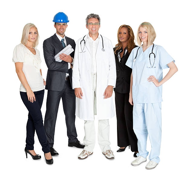 istock Diverse team of business professionals on white 477682738