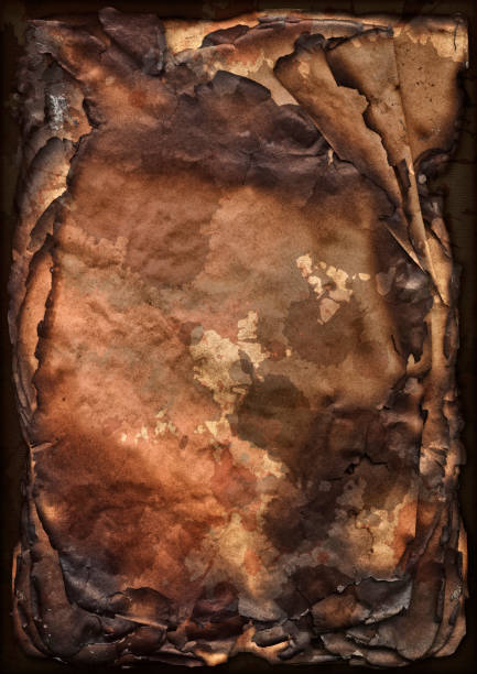 istock Burnt Paper Sheets Pile Vignette Grunge Texture 477686177