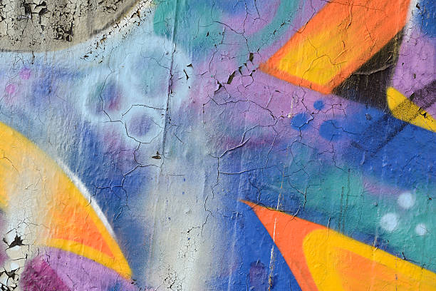 istock Part of a blue and orange graffiti 477688141