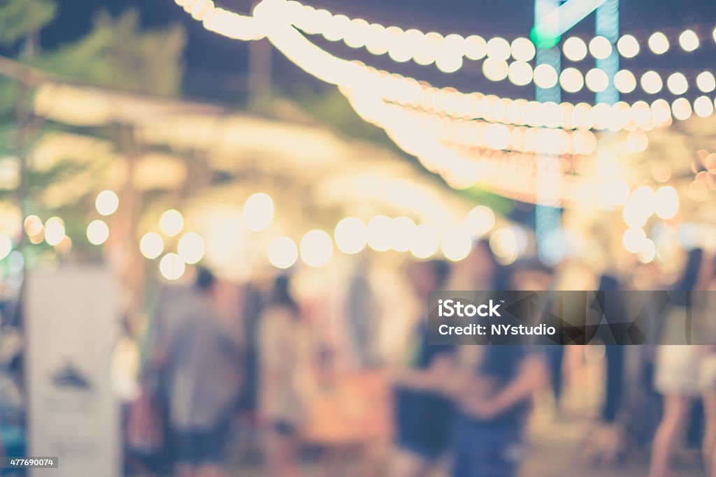 Abstrakt verschwommen Personen im street-Markt - Lizenzfrei Volksfest Stock-Foto