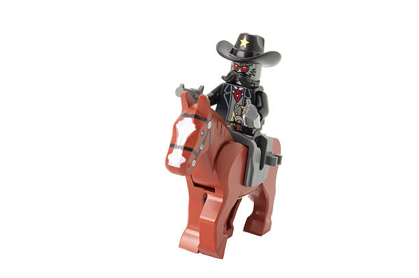 single plastic donkey against white background