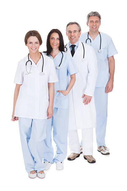 istock Group Of Doctor Standing In A Row 477692888