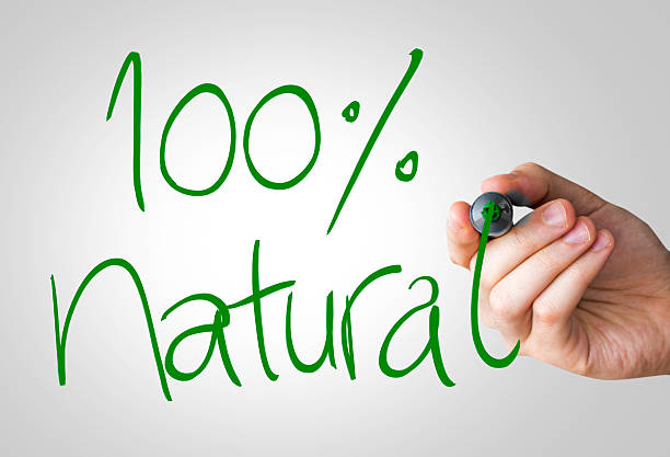istock 100% Natural written on the Wipe board 477693028