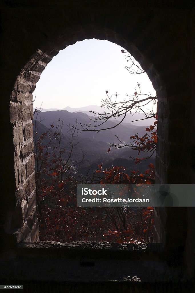 창에 그레이트월, China - 로열티 프리 0명 스톡 사진