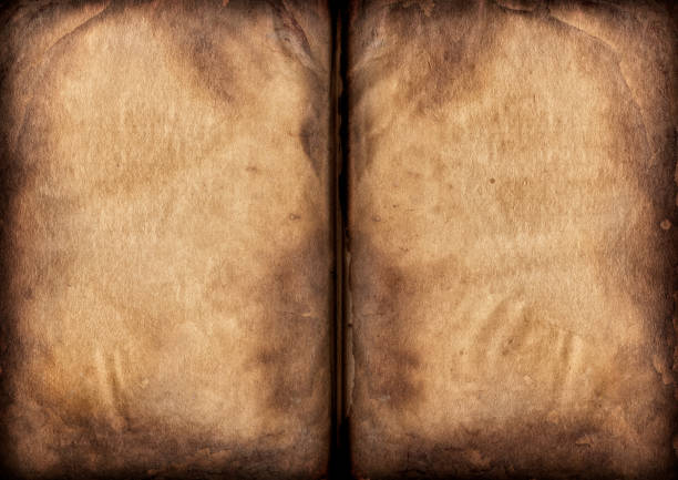 istock Antique Book Blank Pages Crumpled Burnt Vignette Grunge Texture 477693493