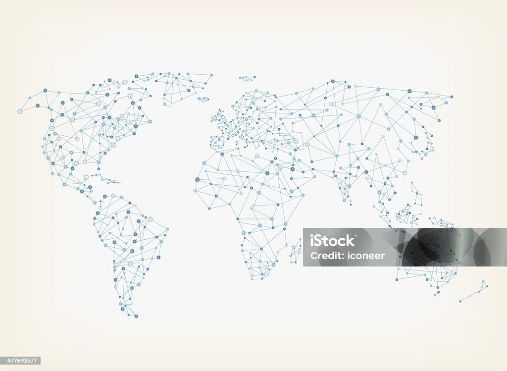 Welt Karte Netzwerk - Lizenzfrei Abstrakt Vektorgrafik