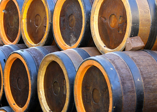 istock barrels to contain the spirits like brandy or wine cellar 477693591