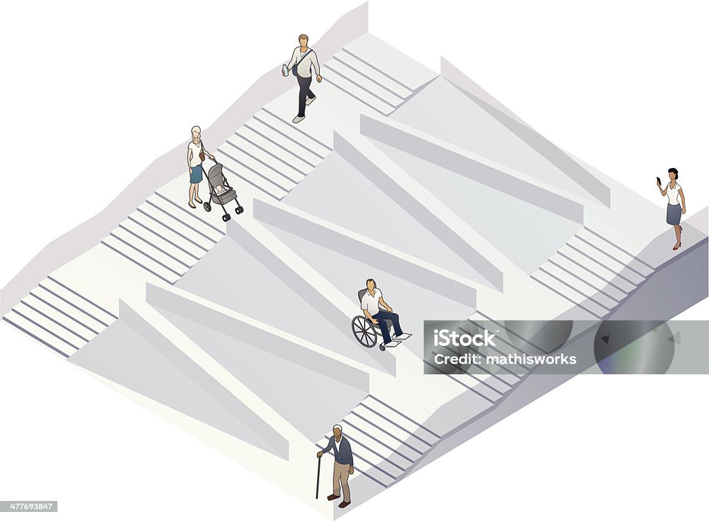 Ilustração de acessibilidade - Royalty-free Escadaria arte vetorial