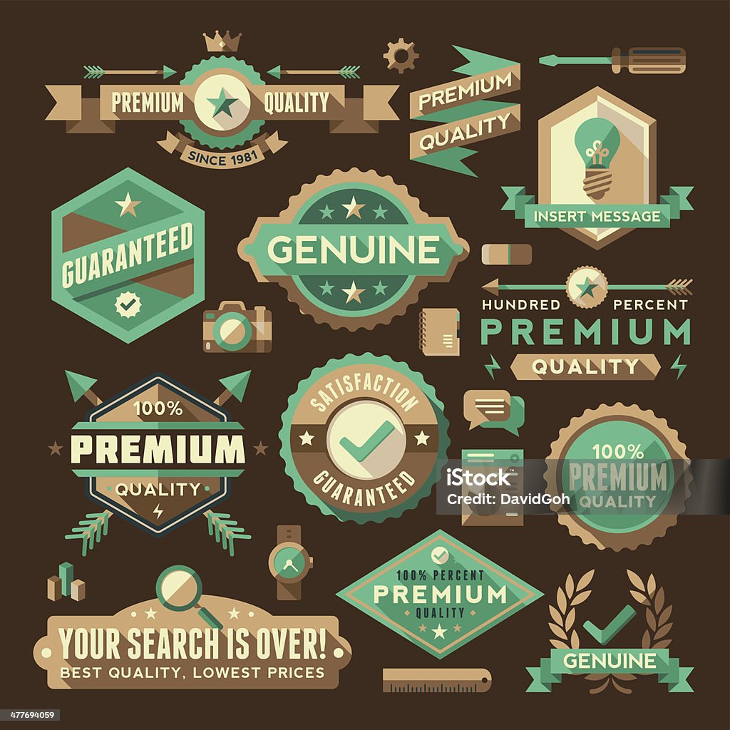 Label Graphics Ui Flat Ui Style Labels Collection Stock Illustration - Download Image Now ...