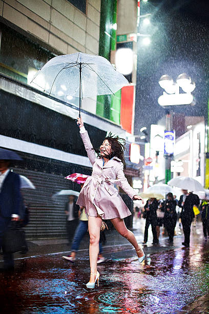 istock Tokyo Woman in the Rain 477694850