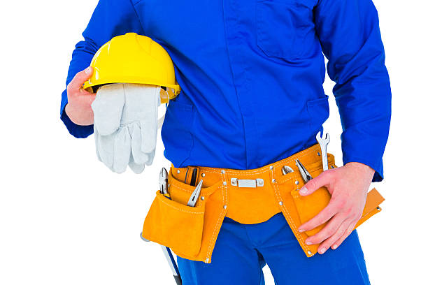 istock Handyman holding helmet 477696620