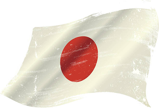 япония флаг гранж - japanese flag concepts dirty grunge stock illustrations