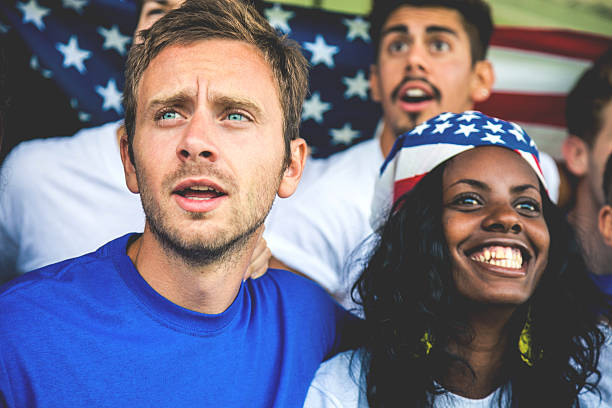 istock Worried USA fan at the stadium 477697889