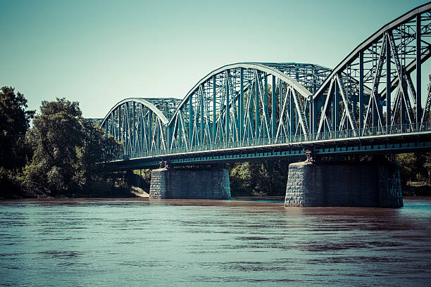 istock Poland - Torun famous truss bridge over Vistula river. Transport 477699126