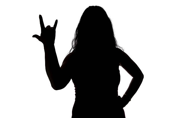 istock Image of woman's silhouette showing horns 477701516