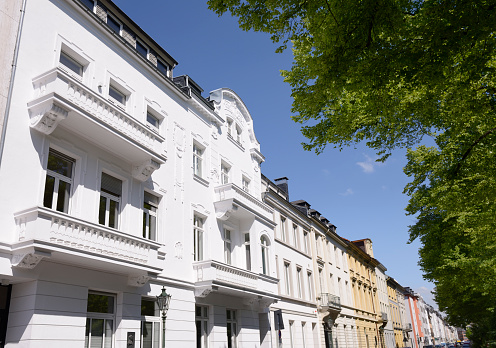 Row of classic townhouses (Germany).