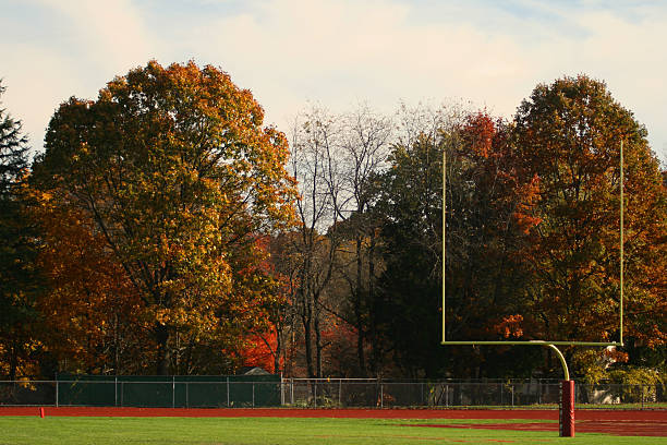 istock Football  field in fall; 477702976