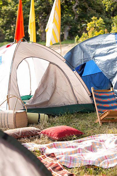 istock Empty campsite at music festival 477703048