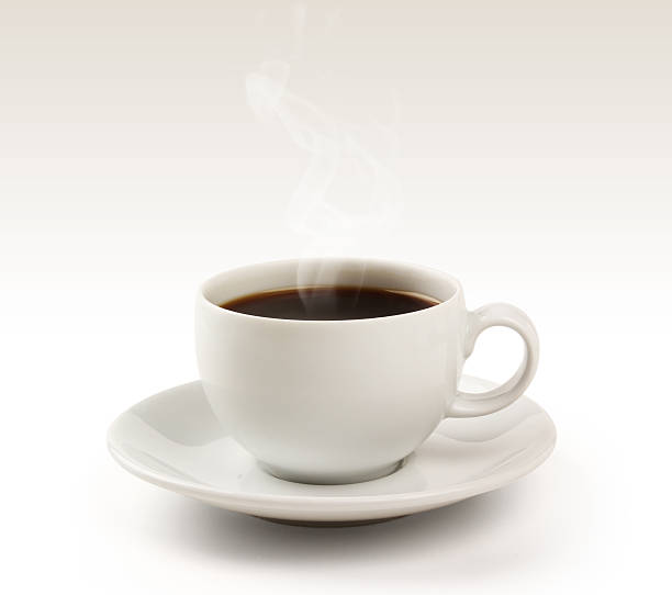 Coffee cup and saucer on a white background (clipping path). Coffee menu design-related jobs and can be used in the photo studio. decaffeinated photos stock pictures, royalty-free photos & images