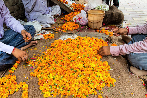 istock Producing flower decoration in Delhi, India 477704311
