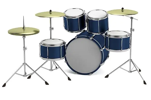 realistic 3d render of drumset