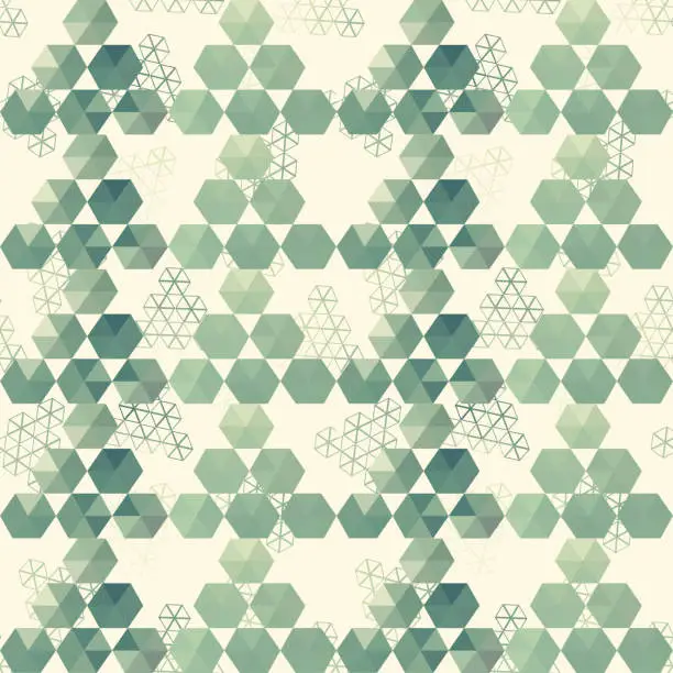 Vector illustration of Geometric pattern of hexagon triangle