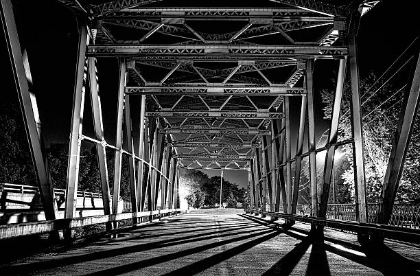istock Historical Steel Bridge - Nightscape light painting 477705578