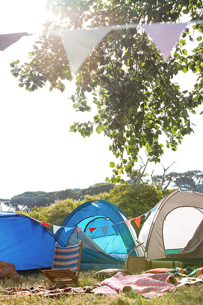 istock Empty campsite at music festival 477706926