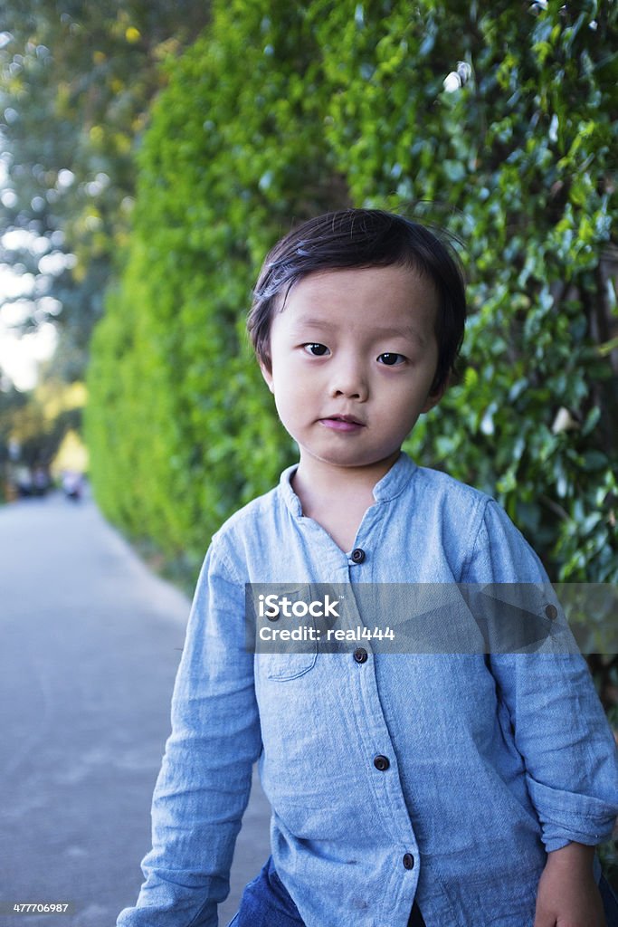 Cute Asian child in the park Cute asia children 2-3 Years Stock Photo