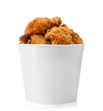 Bucket of fried chicken.  Please see my portfolio for  other food and drink images.
