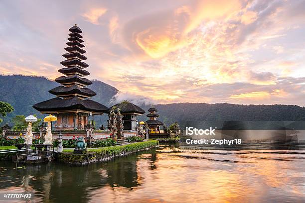 Ulun Danu Bratan Temple In Bali Indonesia Stock Photo - Download Image Now - Bali, Indonesia, Temple - Building