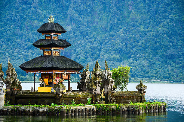 Pura Ulun Danu Bratan, Hindu temple on Bratan lake, Bali, Indonesia