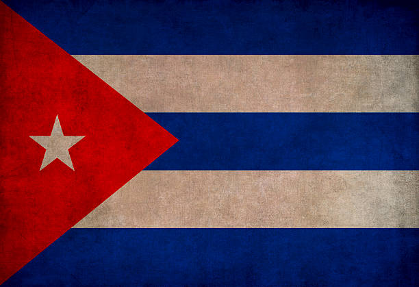 vintage kubanische flagge - cuba flag stock-grafiken, -clipart, -cartoons und -symbole