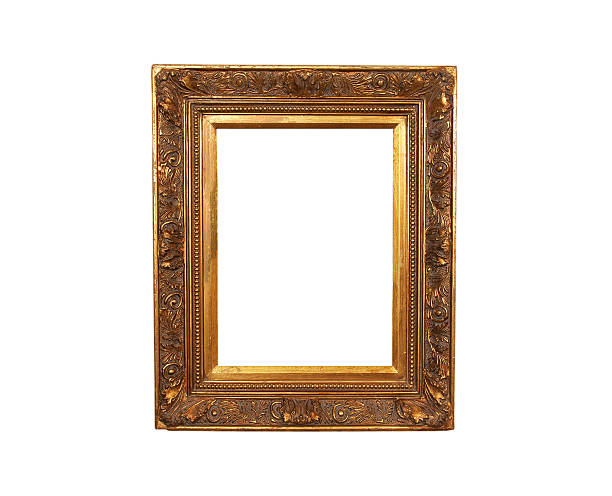 istock Old french gold painted wood frame 477708766